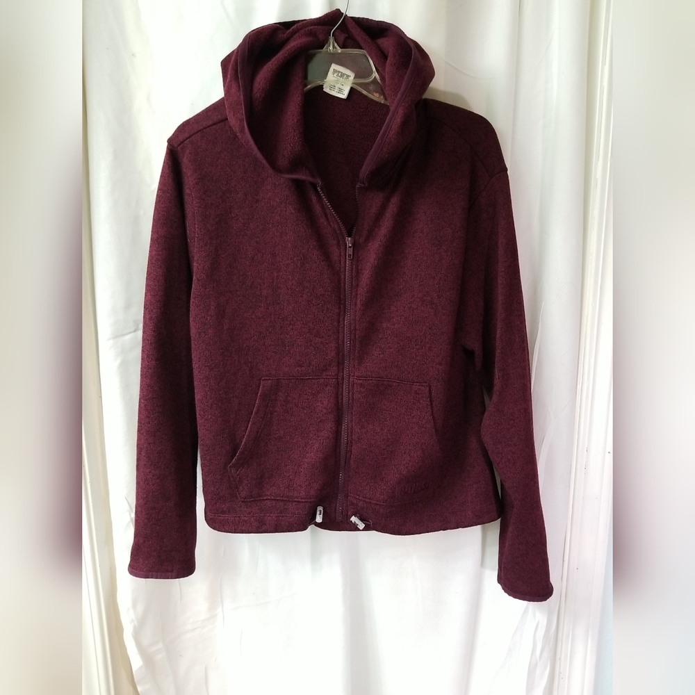 Victoria's Secret PINK!!  Burgundy Hoodie Full Zip sweatshirt/fleece Large